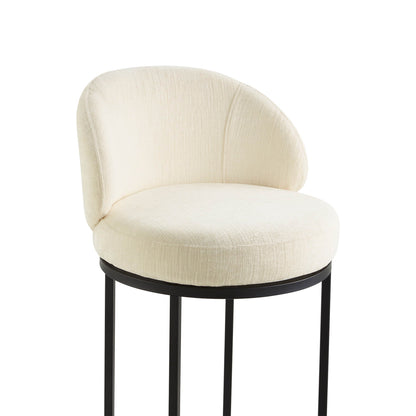 Tanya Modern Chenille Swivel Counter Stool (Set of 2)
