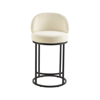 Tanya Modern Chenille Swivel Counter Stool (Set of 2)