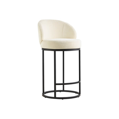 Tanya Modern Chenille Swivel Counter Stool (Set of 2)