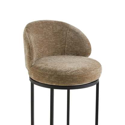 Tanya Modern Chenille Swivel Counter Stool (Set of 2)