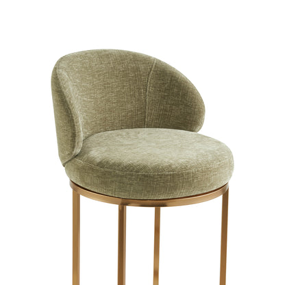 Tanya Modern Chenille Swivel Counter Stool (Set of 2)