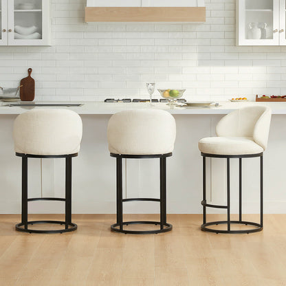Tanya Modern Chenille Swivel Counter Stool (Set of 2)