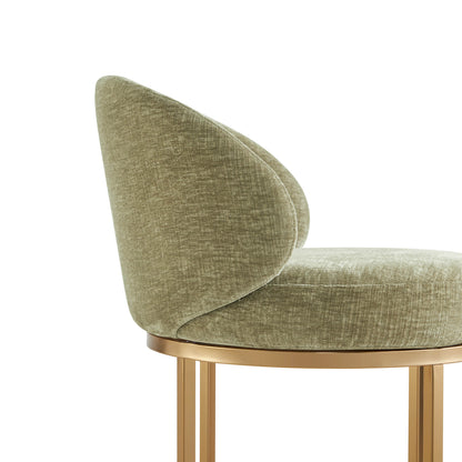Tanya Modern Chenille Swivel Counter Stool (Set of 2)
