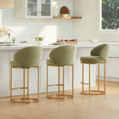 Tanya Modern Chenille Swivel Counter Stool (Set of 2)