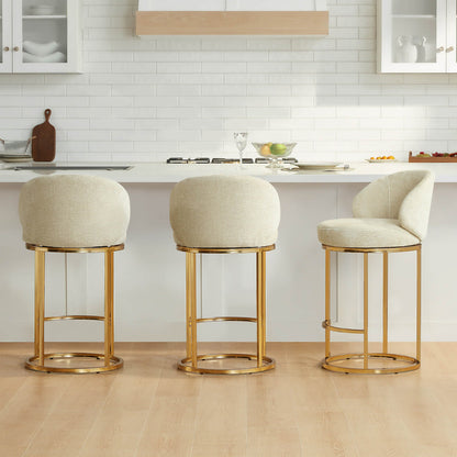 Tanya Modern Chenille Swivel Counter Stool (Set of 2)