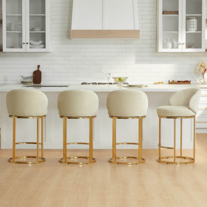Tanya Modern Chenille Swivel Counter Stool (Set of 2)