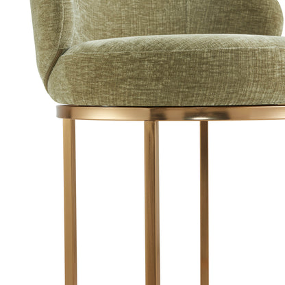 Tanya Modern Chenille Swivel Counter Stool (Set of 2)