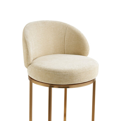 Tanya Modern Chenille Swivel Counter Stool (Set of 2)
