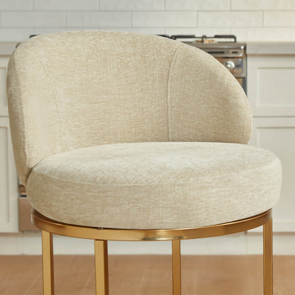 Tanya Modern Chenille Swivel Counter Stool (Set of 2)