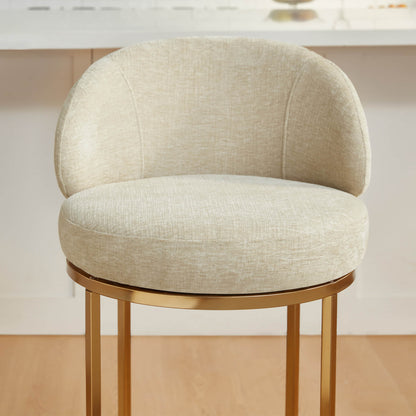 Tanya Modern Chenille Swivel Counter Stool (Set of 2)