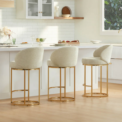 Tanya Modern Chenille Swivel Counter Stool (Set of 2)