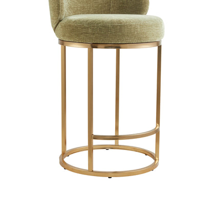 Tanya Modern Chenille Swivel Counter Stool (Set of 2)