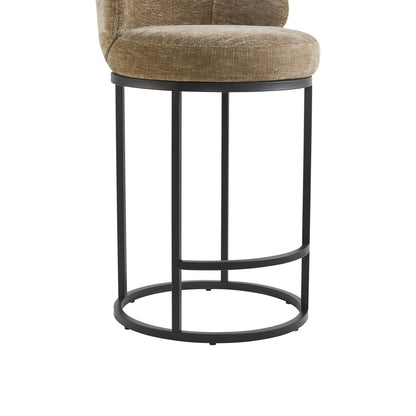 Tanya Modern Chenille Swivel Counter Stool (Set of 2)