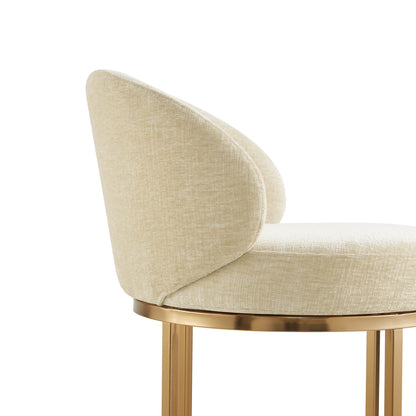 Tanya Modern Chenille Swivel Counter Stool (Set of 2)