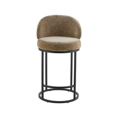 Tanya Modern Chenille Swivel Counter Stool (Set of 2)
