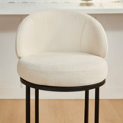 Tanya Modern Chenille Swivel Counter Stool (Set of 2)