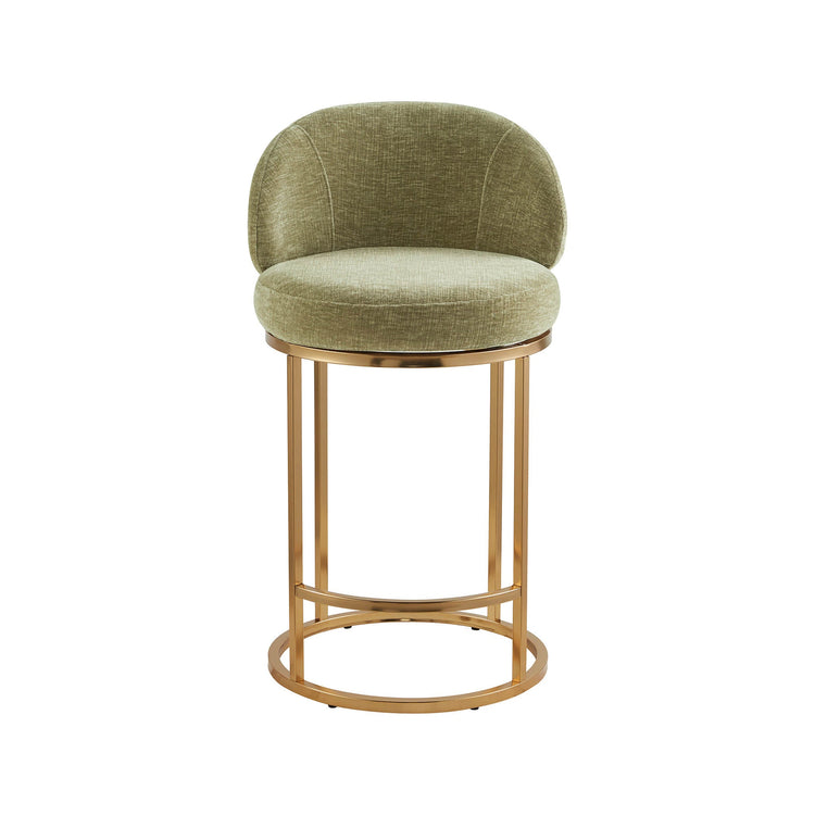 Tanya Modern Chenille Swivel Counter Stool (Set of 2)