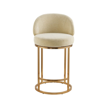 Tanya Modern Chenille Swivel Counter Stool (Set of 2)