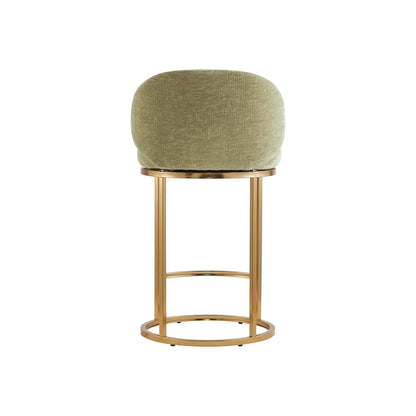 Tanya Modern Chenille Swivel Counter Stool (Set of 2)