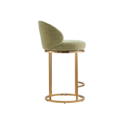 Tanya Modern Chenille Swivel Counter Stool (Set of 2)