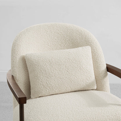 Teddi Accent Chair with cream textured fabric and plush cushion in modern setting - CHITA Living