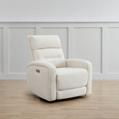 Cream Theo Power Swivel Glider Recliner with modern design and relaxed seating - CHITA Living