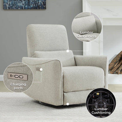 Fauteuil inclinable pivotant et électrique Tracee pour chambre d'enfant