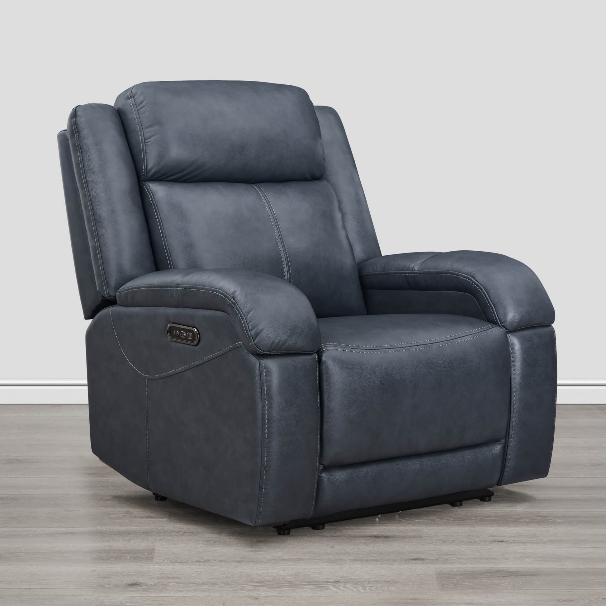 Charcoal grey Isaac Wall Hugger Recliner with power recline and headrest adjustments - CHITA Living