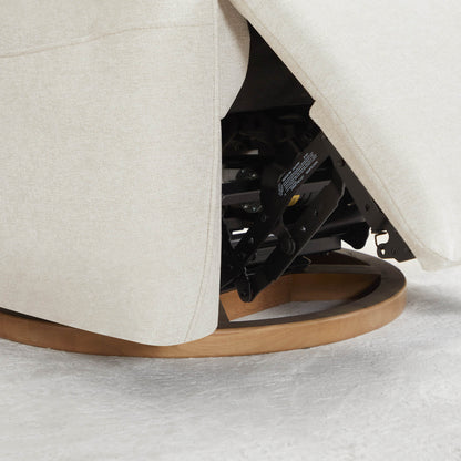 Black mechanism base of power recliner revealing quality engineering components.