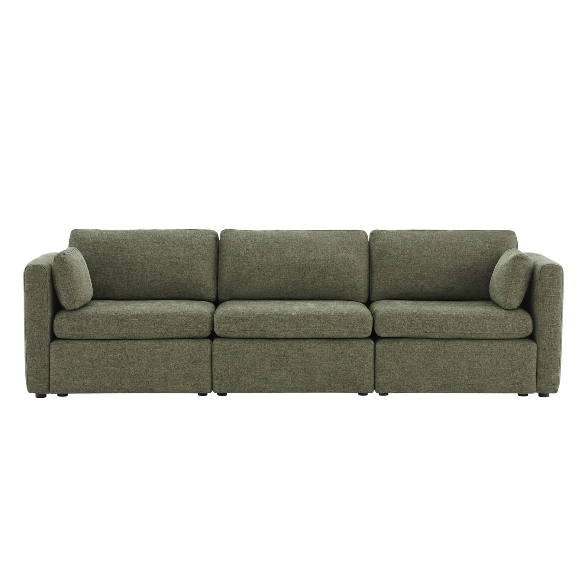 Delaney modular sofa with soft olive green upholstery for stylish and comfortable living - CHITA Living