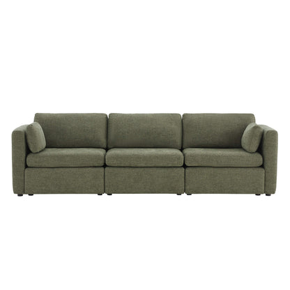 Delaney modular sofa with soft olive green upholstery for stylish and comfortable living - CHITA Living
