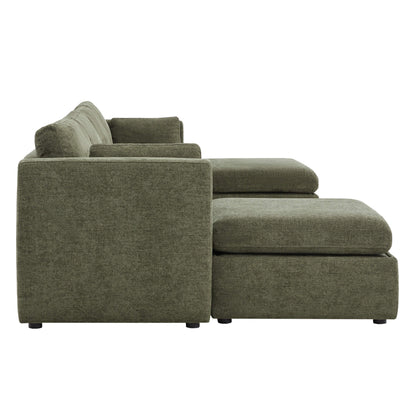 Delaney 6-Piece Modular Sectional sofa in green, featuring spacious and cozy design - CHITA Living