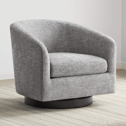 Gray Wren Modern Swivel Accent Chair with plush cushion in stylish minimalist decor - CHITA Living