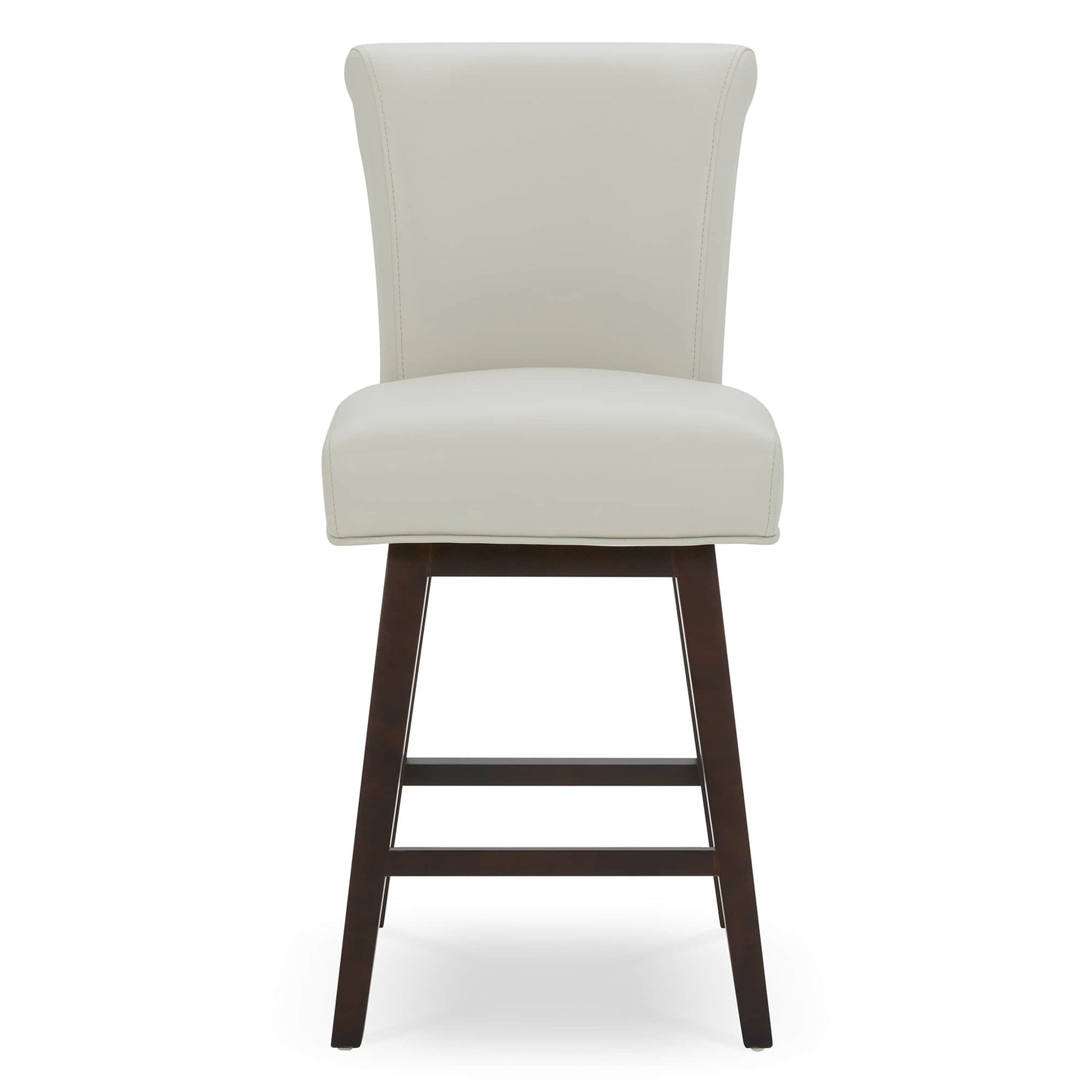 CHITA LIVING-Alina Modern Swivel Counter Stool-Counter Stools-Faux Leather-Light Gray-1-Pack