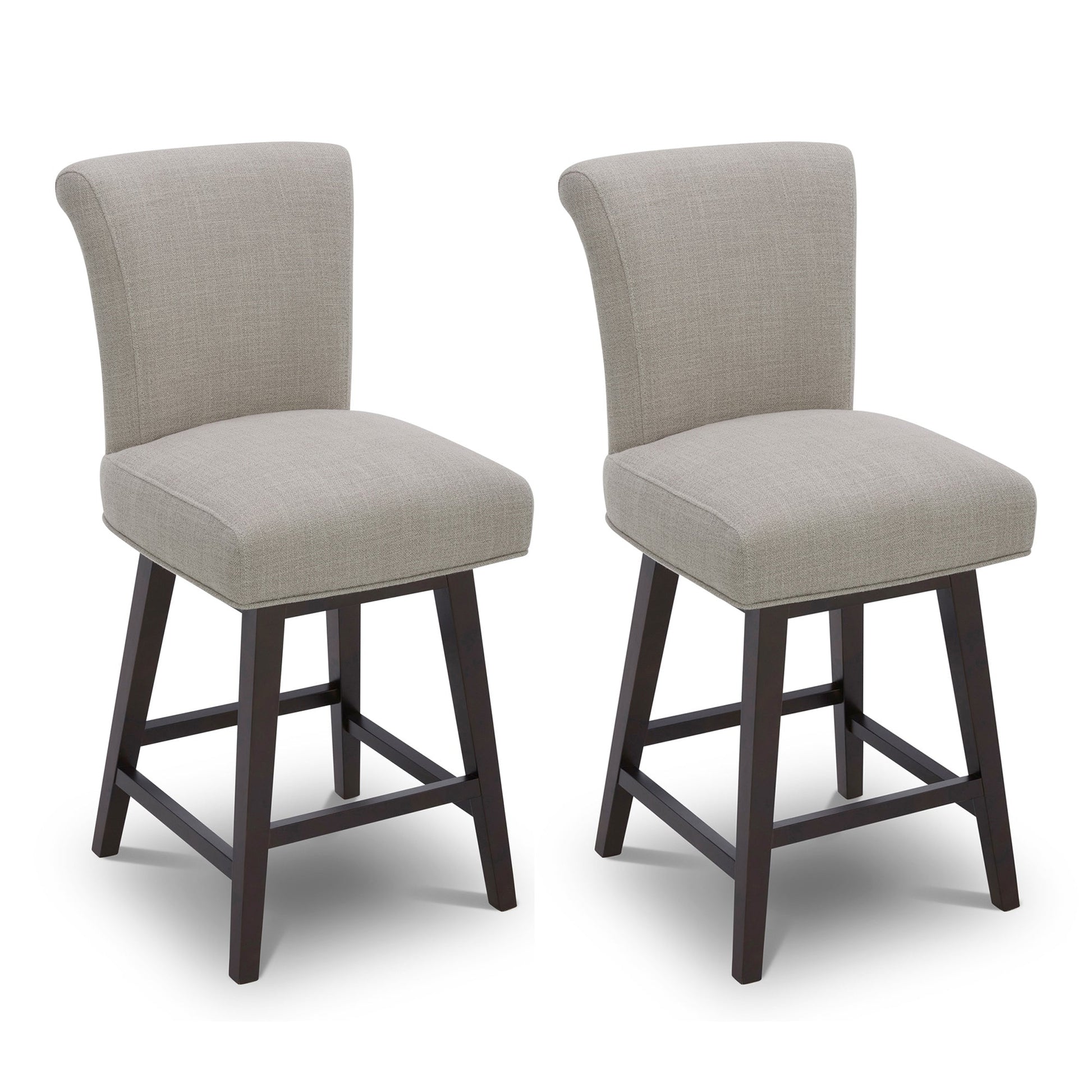 CHITA LIVING-Alina Modern Swivel Counter Stool-Counter Stools-Performance Fabric-Tan (Performance Fabric)-2-Pack