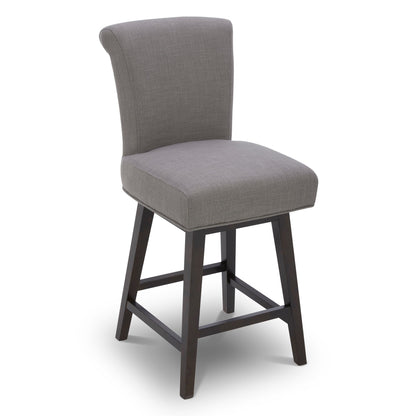 CHITA LIVING-Alina Modern Swivel Counter Stool-Counter Stools-Performance Fabric-Flint Grey (Performance Fabric)-1-Pack