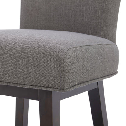 CHITA LIVING-Alina Modern Swivel Counter Stool-Counter Stools-Performance Fabric-Flint Grey (Performance Fabric)-1-Pack