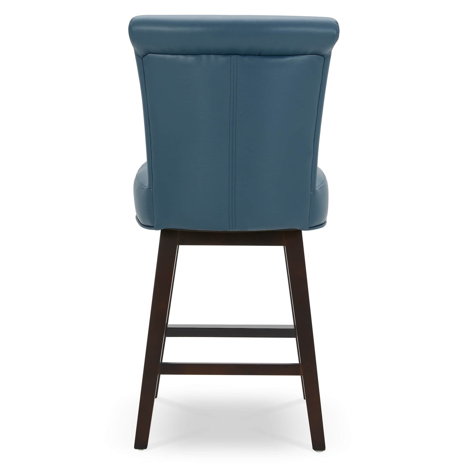 CHITA LIVING-Alina Modern Swivel Counter Stool-Counter Stools-Faux Leather-Blue-1-Pack