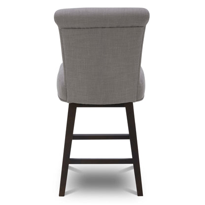 CHITA LIVING-Alina Modern Swivel Counter Stool-Counter Stools-Performance Fabric-Flint Grey (Performance Fabric)-1-Pack