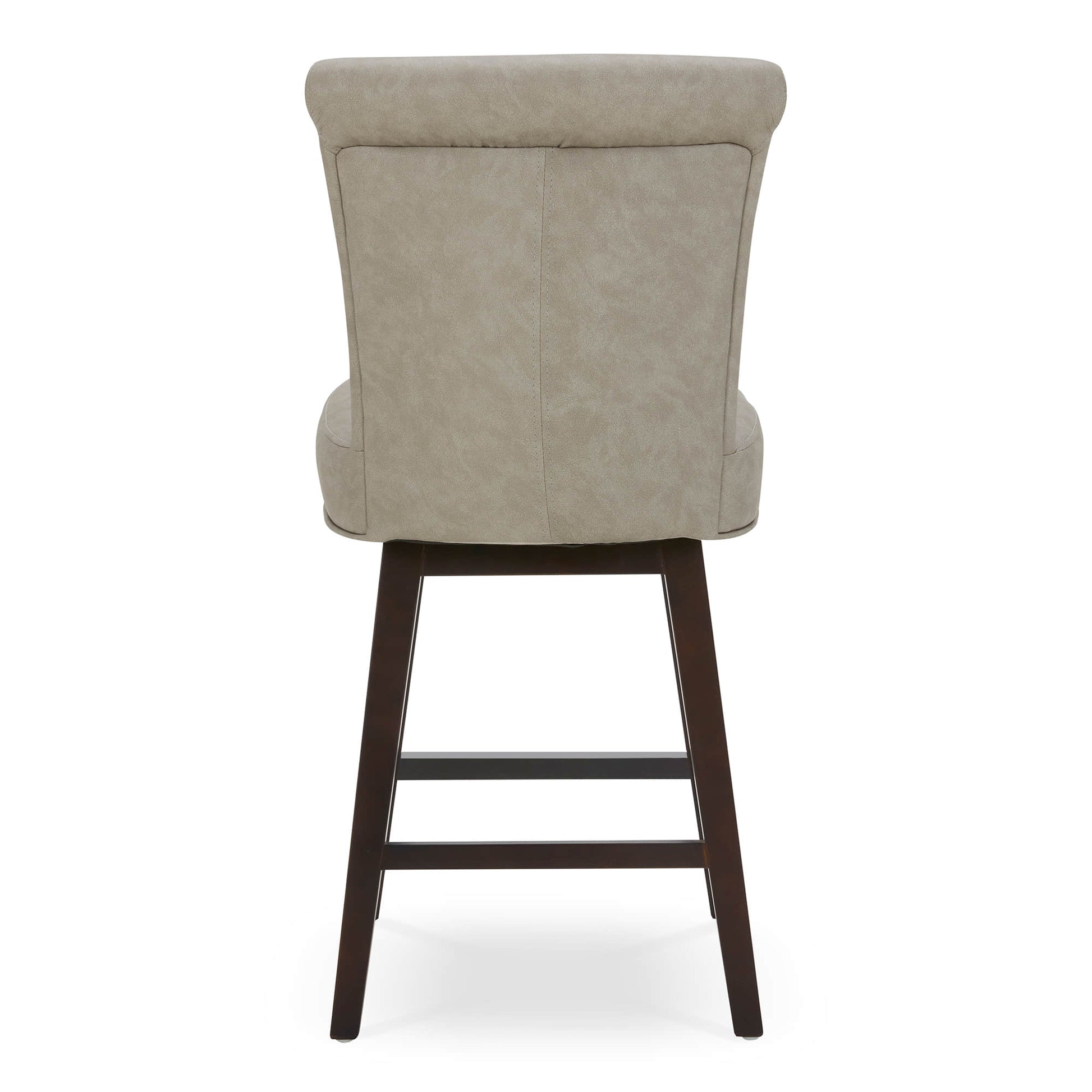 CHITA LIVING-Alina Modern Swivel Counter Stool-Counter Stools-Faux Leather-Stone Gray-1-Pack