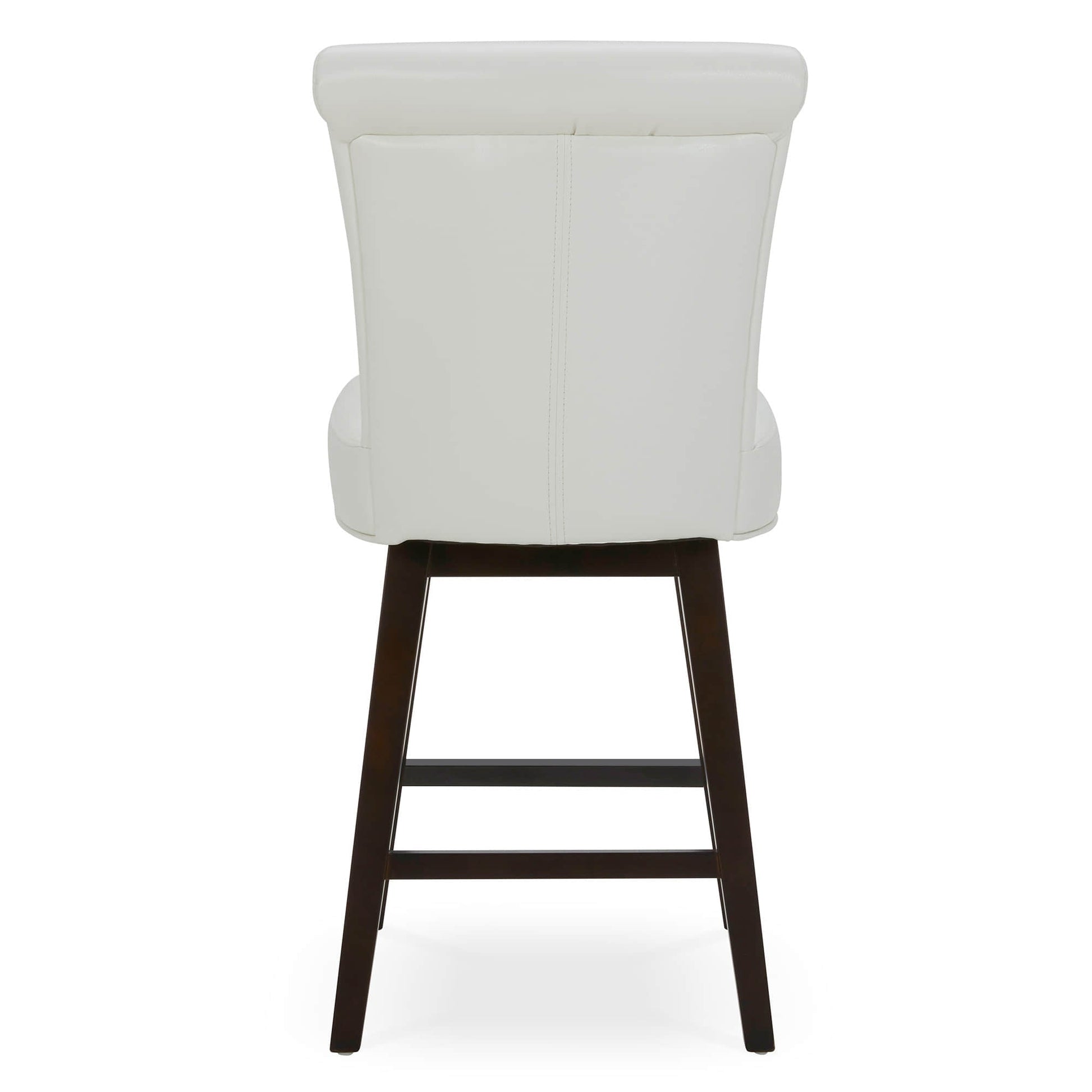 CHITA LIVING-Alina Modern Swivel Counter Stool-Counter Stools-Faux Leather-White-1-Pack