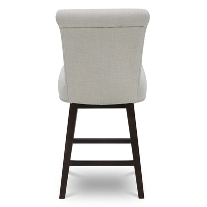 CHITA LIVING-Alina Modern Swivel Counter Stool-Counter Stools-Performance Fabric-Linen (Performance Fabric)-1-Pack