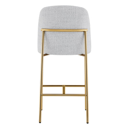 CHITA LIVING-Golda Counter Stools with Metal Base (Set of 2）-Counter Stools-Multi-Colored Fabric-White (Multi-colored)-