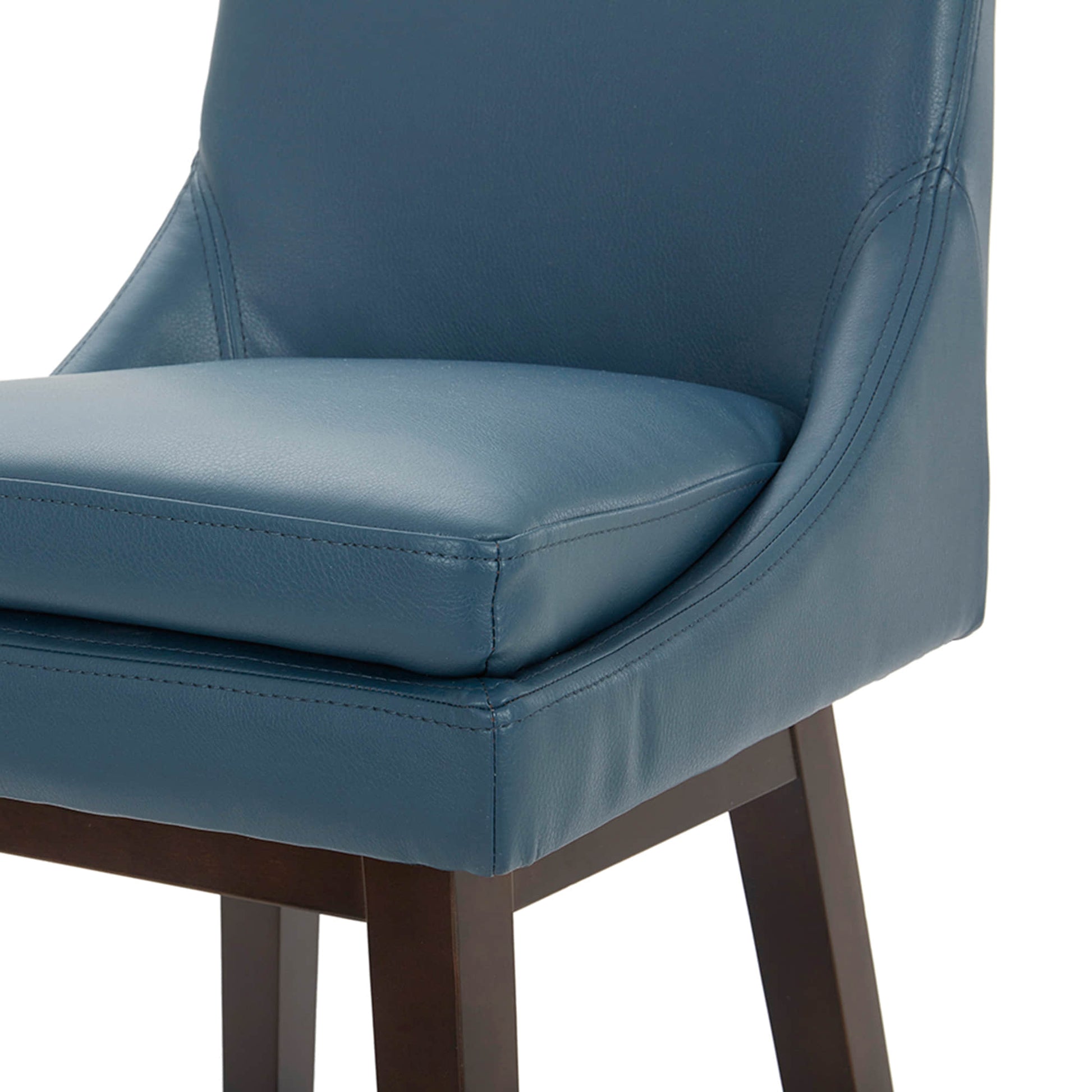 CHITA LIVING-Lissa Swivel Counter Stool 26.8'' ( Set of 2)-Counter Stools-Faux Leather-Blue-