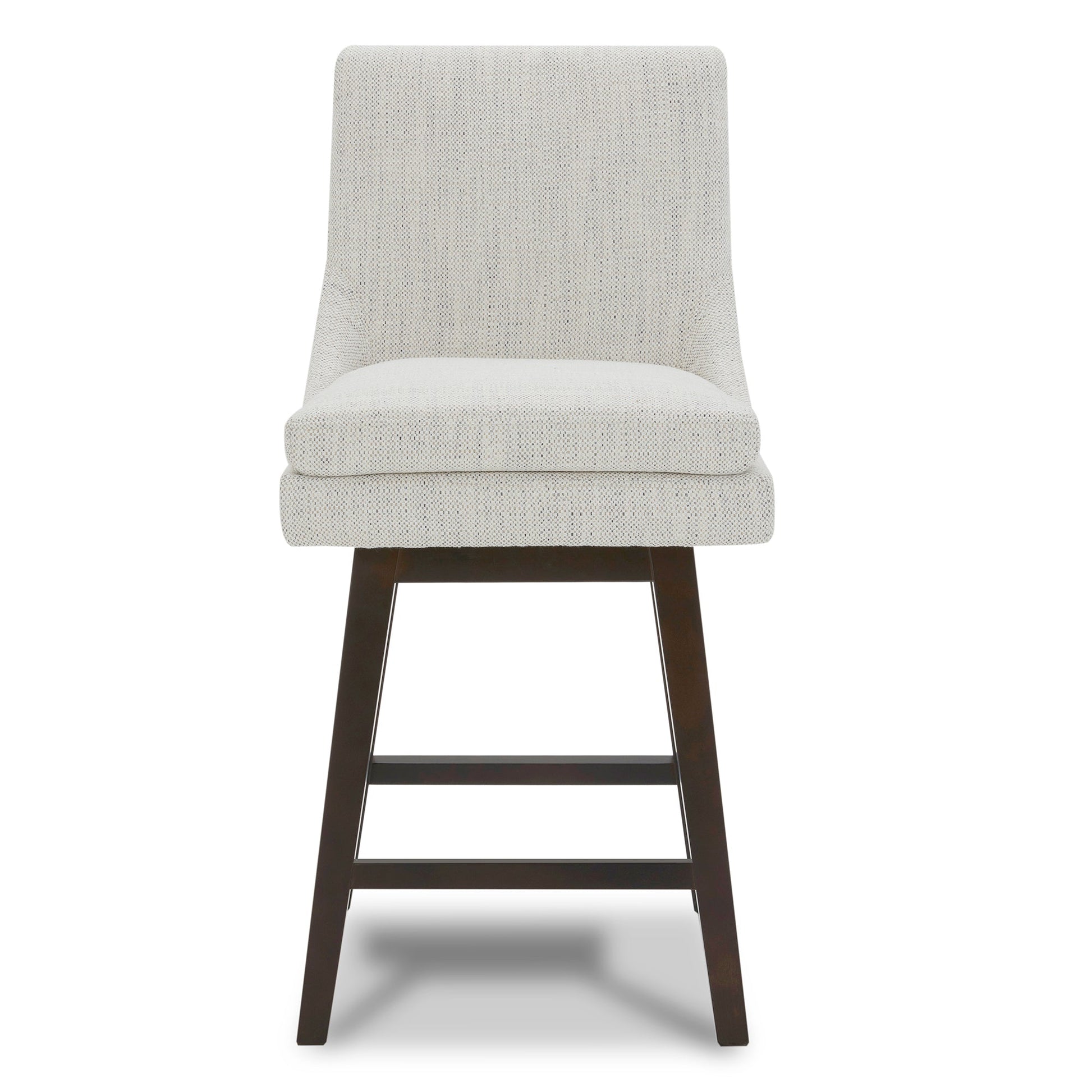 CHITA LIVING-Lissa Swivel Counter Stool 26.8'' ( Set of 2)-Counter Stools-Fabric-Ivory-