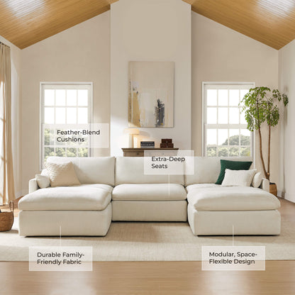 Kenna Modular 5 Seat Sofa-Chaise Sectional