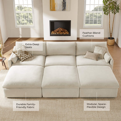 Kenna Modular 6 Seat Sofa Pit Sectional