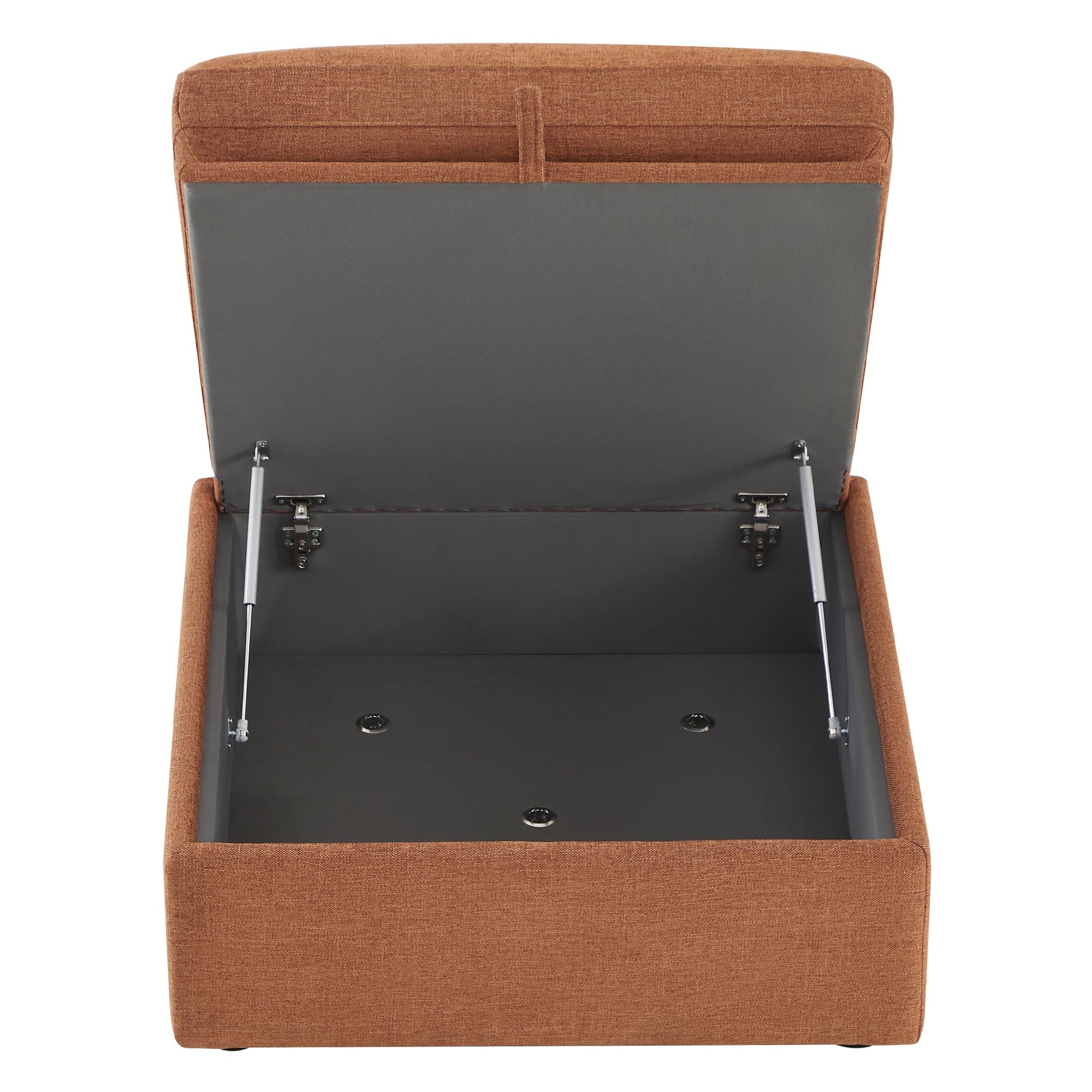 CHITA LIVING-Delaney Ottoman-Ottoman-Fabric-Terracotta-