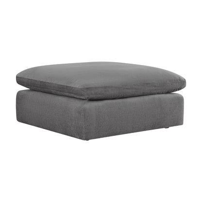 Gray Kenna Ottoman, part of the modular sofa collection, modern living room furniture.
