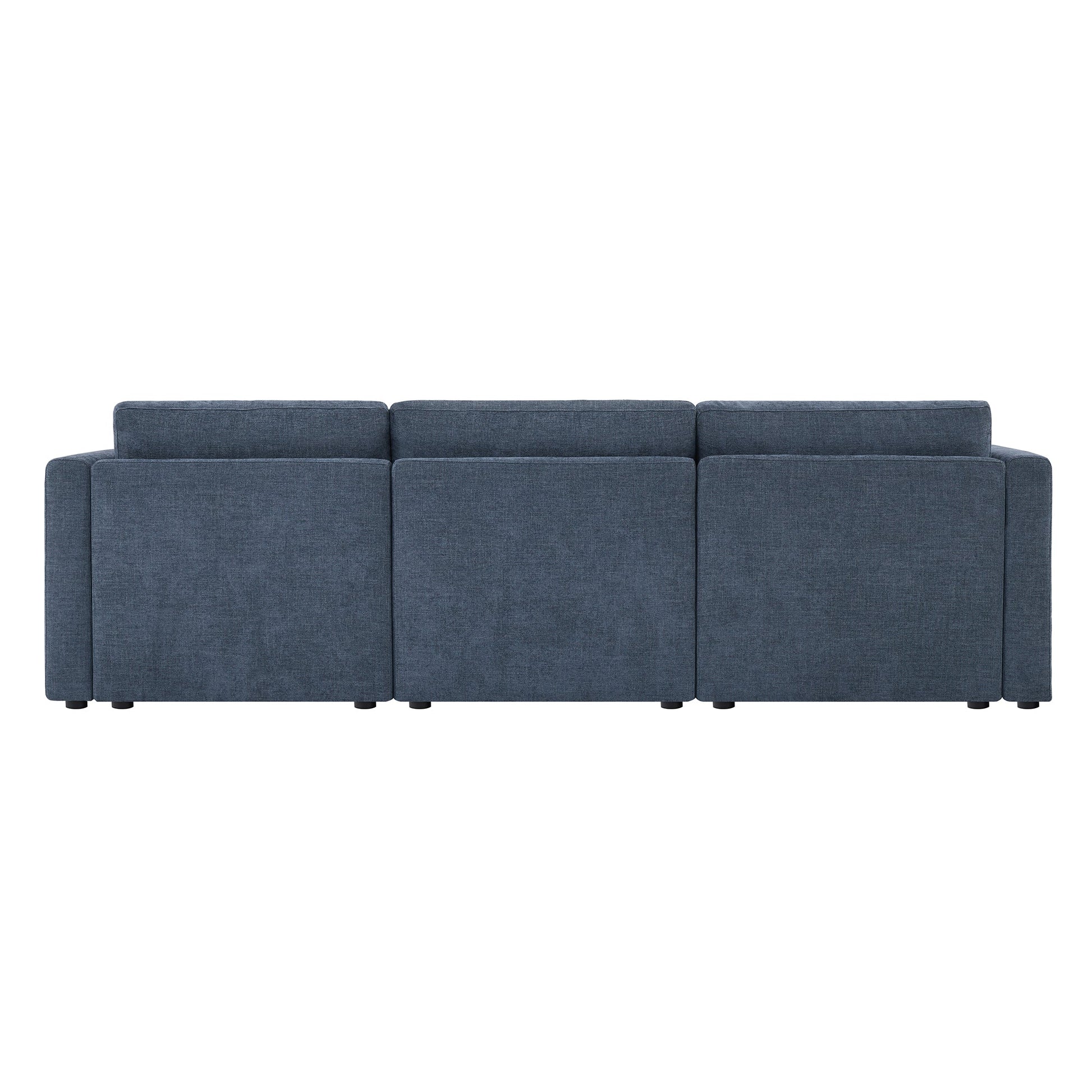 CHITA LIVING-Delaney 3-Piece Modular Sofa (112'')-Sofas-Fabric-Blue-